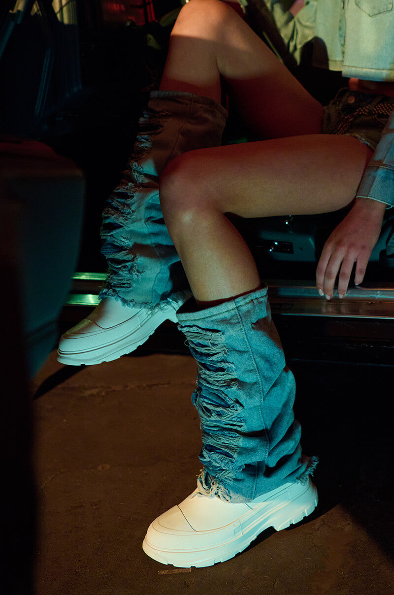 Extra View Azalea Wang Temperance Denim Sneaker Boot 7