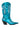 Side View Azalea Wang Temple Metallic Bootie In Blue