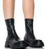 Front View Azalea Wang That Was A Classic Bootie With 4 Way Stretch In Black