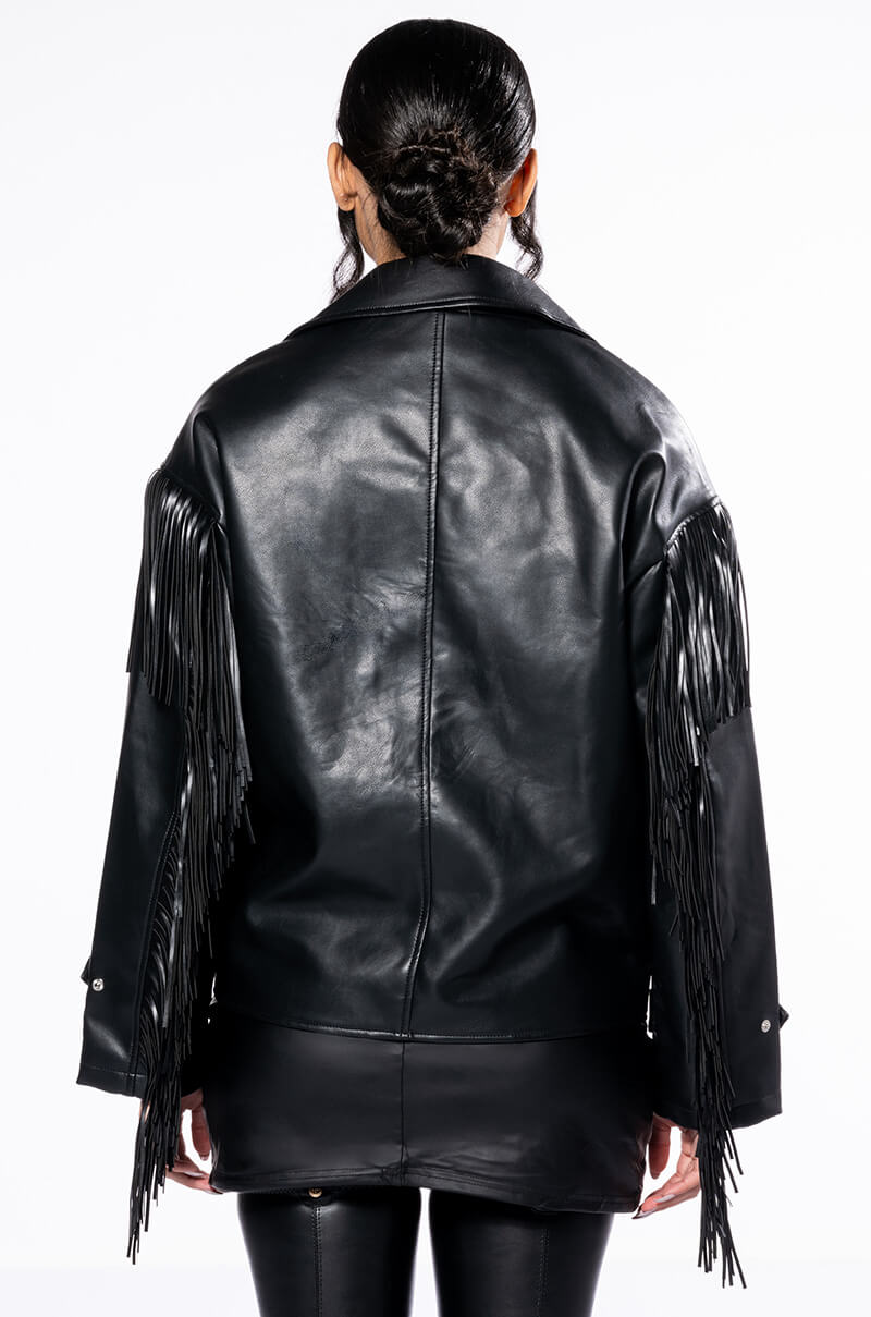 Extra View Azalea Wang The Boyfriend Cowgirl Pu Moto Jacket