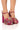 Front View Azalea Wang The Glam Life For Me Strappy Embellished Chunky Sandal In Pink