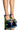 Front View Azalea Wang The Way You Move Chunky Sandal In Blue Multi