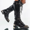 Front View Azalea Wang They Independent Flat Boot In Black