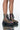 Front View Azalea Wang Thin Ice Flatform Bootie In Black Multi