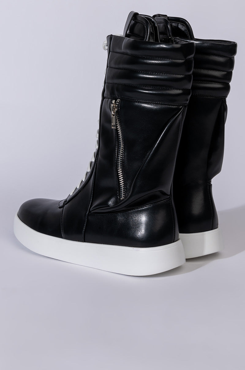 Full View Azalea Wang Throw It Back Flat Sneaker In Black 9