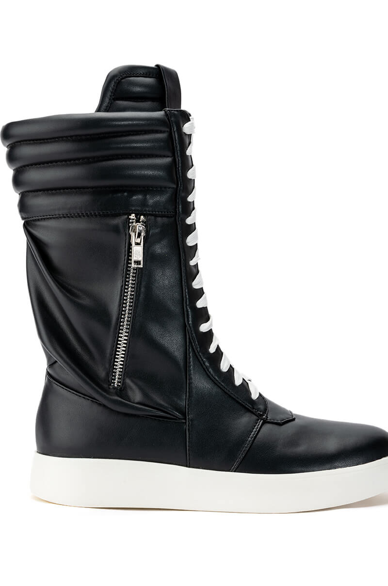 Full View Azalea Wang Throw It Back Flat Sneaker In Black 8