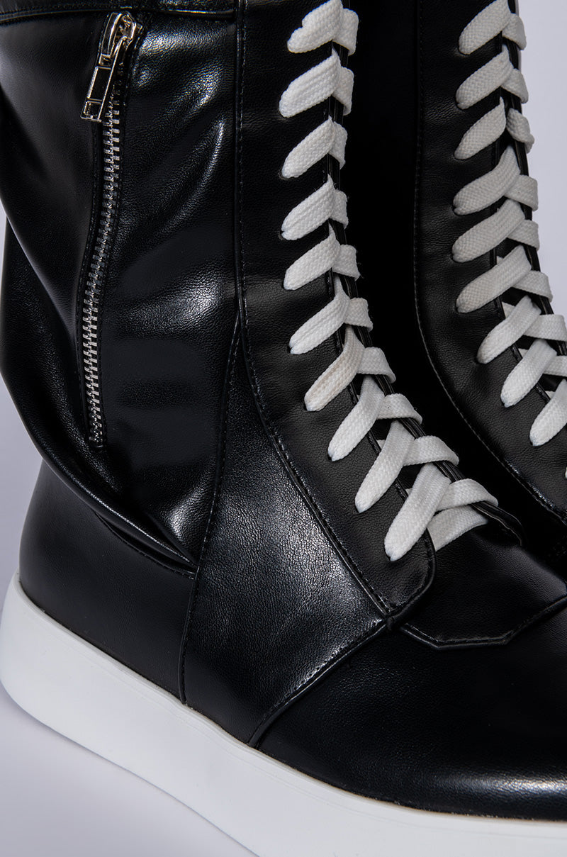 Extra View Azalea Wang Throw It Back Flat Sneaker In Black 10