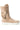 Side View Azalea Wang Throw It Back Mid Calf Flat Sneaker In Bone