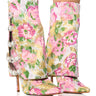 Front View Azalea Wang Tilley Multi Flower Print Fold Over Bootie In Multi