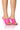 Front View Azalea Wang Tishala Wedge Sandal In Pink