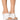 Front View Azalea Wang Tishala Wedge Sandal In White