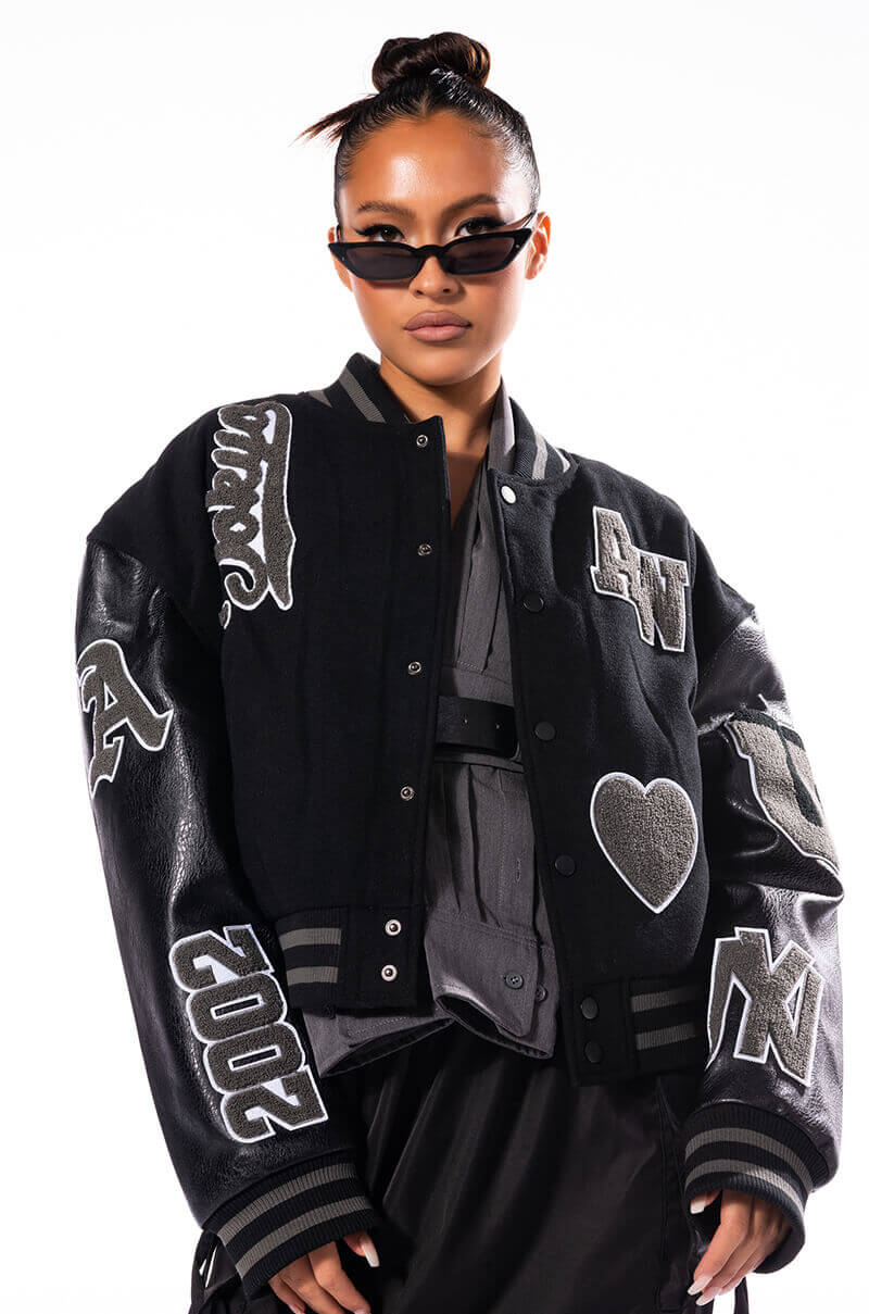 Front View Azalea Wang Tokyo Dreaming Varsity Bomber