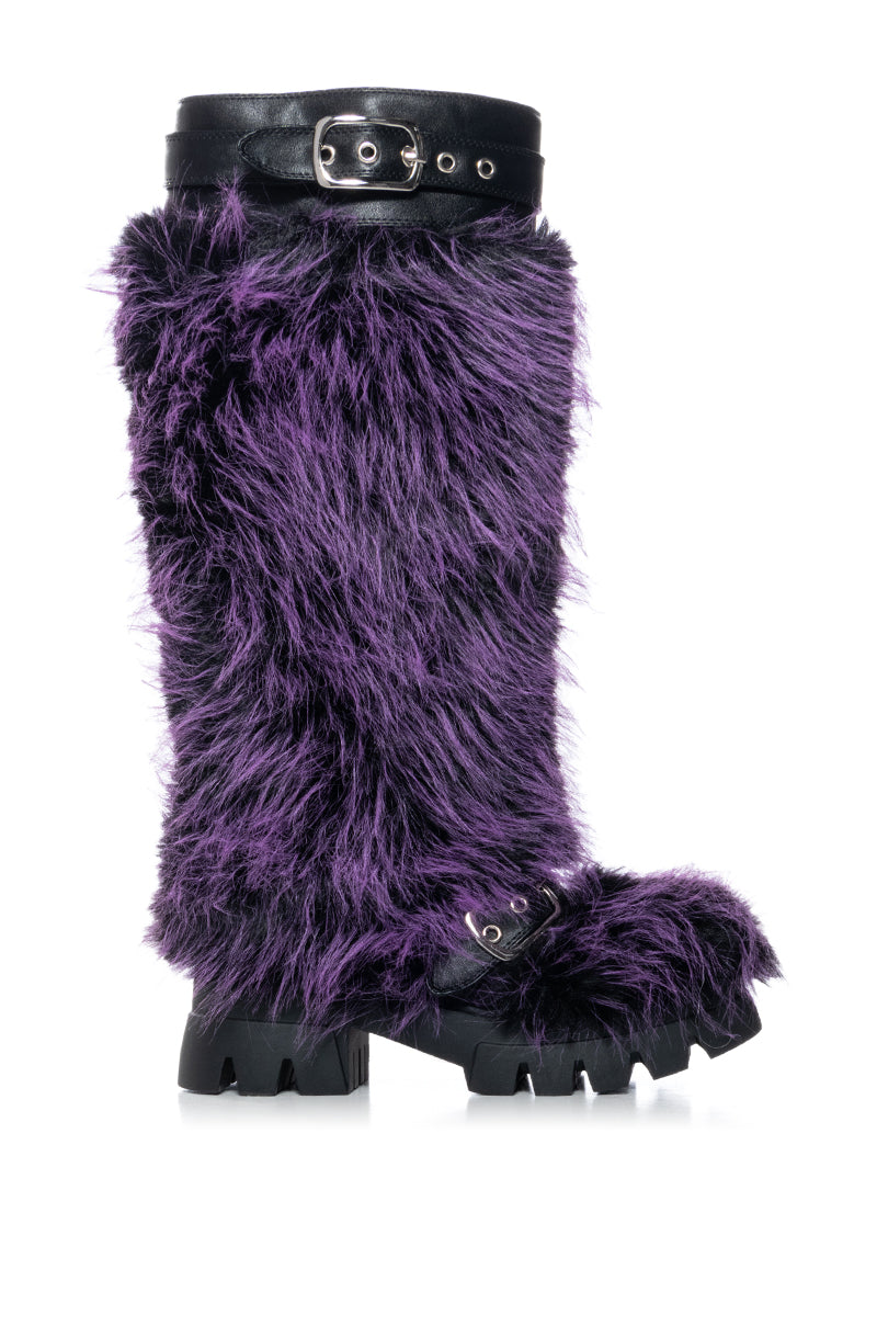 AZALEA WANG TOMMIE PURPLE FURRY BOOT view 0
