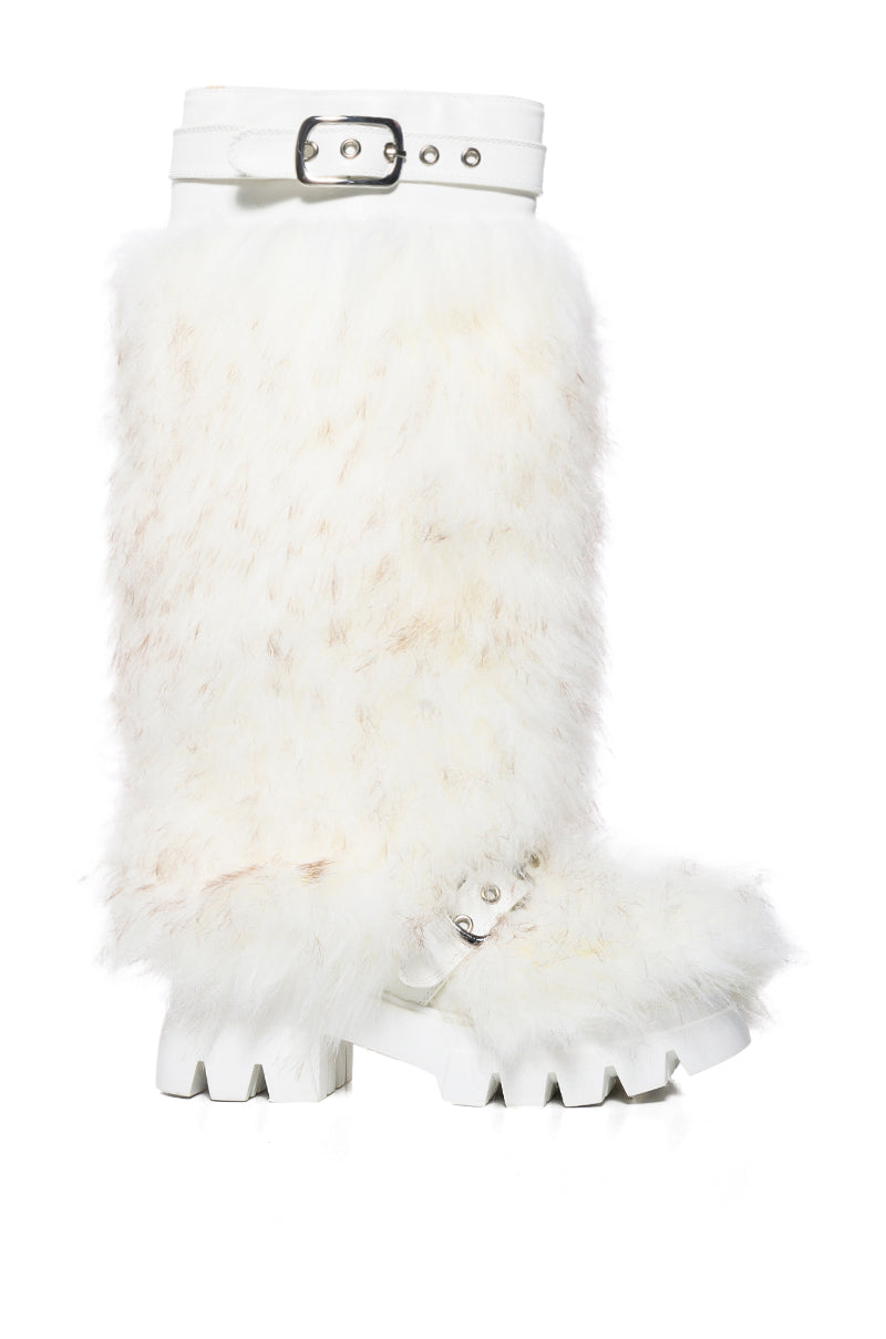 AZALEA WANG TOMMIE WHITE FURRY BOOT view 0