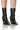 Front View Azalea Wang Torrin Black Embellished Western Bootie