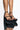 Front View Azalea Wang Touch The Sky Wedge Sandal In Black