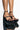 Front View Azalea Wang Touch The Sky Wedge Sandal In Black