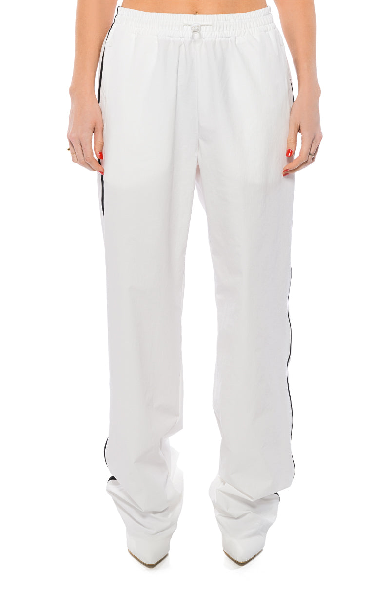 AZALEA WANG BOOT TRACK PANT IN WHITE view 0