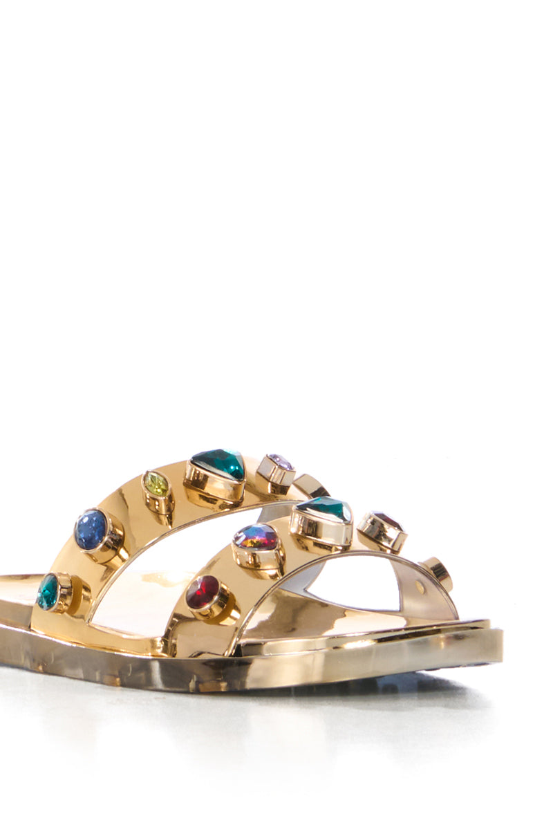 Extra View Azalea Wang Treasure Hunt Gem Sandal In Gold