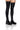 Front View Azalea Wang Trim Sureva Thigh High Boot With 4 Way Stretch In Black