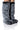 Front View Azalea Wang Tundra Furry Over The Knee Boots In Gray