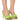 Front View Azalea Wang Turmeric Bubble Heel Sandal In Lime