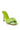 Back View Azalea Wang Turmeric Bubble Heel Sandal In Lime