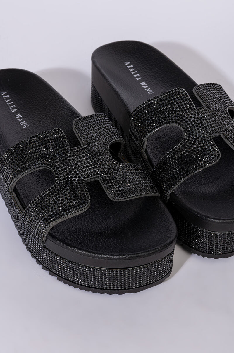 Extra View Azalea Wang Turn It Up Flatform Sandal In Black 5
