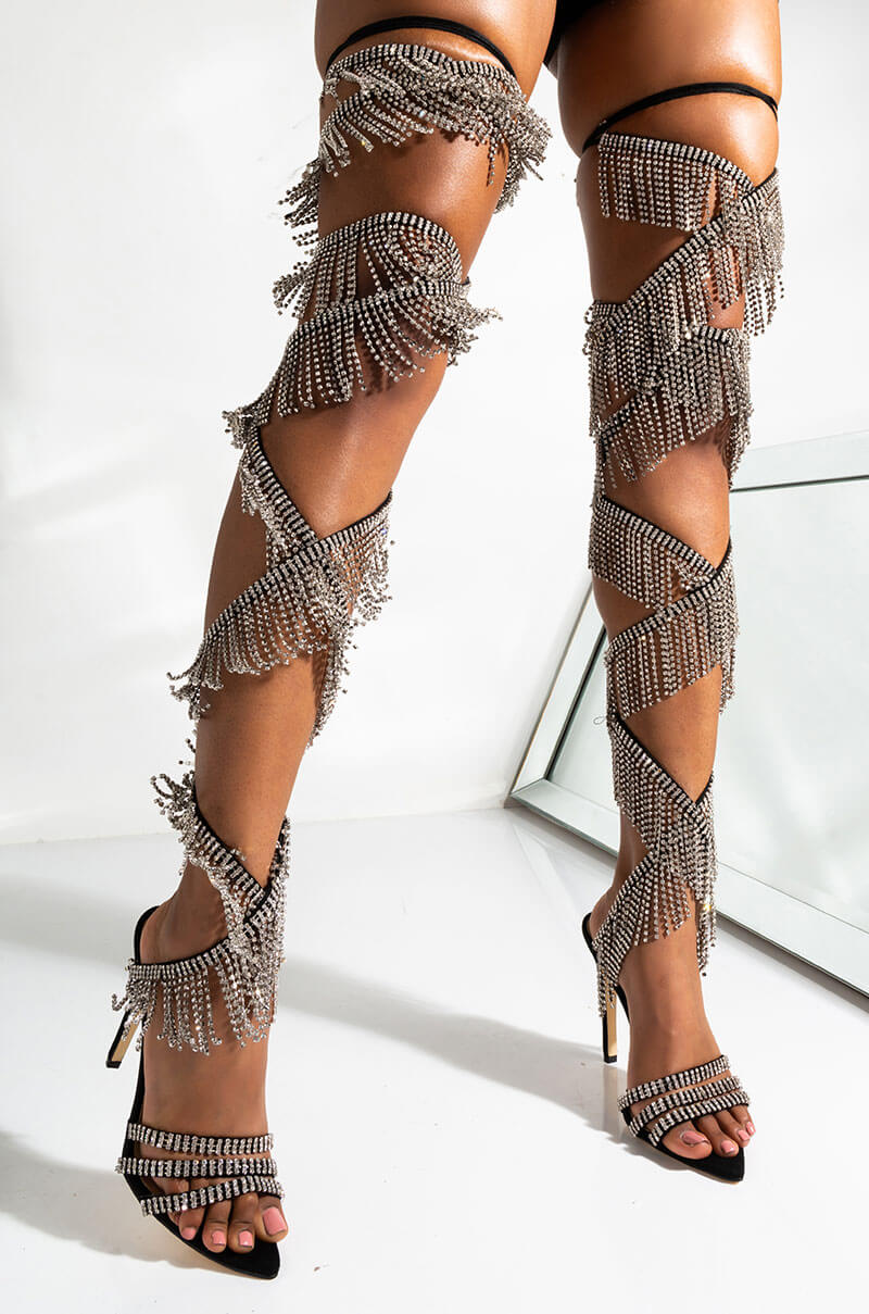 AZALEA WANG TURN ME ON WITH A JUST A TOUCH DIAMOND SANDAL view 0