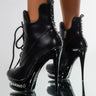 Front View Azalea Wang Up In Smoke Stiletto Bootie In Black