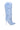 Side View Azalea Wang Upsetter Blue Furry Boot