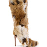 Back View Azalea Wang Upsetter Multi Furry Boot