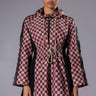 Front View Azalea Wang Van Selus Checkered Rain Jacket