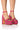 Front View Azalea Wang Vanna Embellished Chunky Platform Sandal In Pink