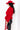 Back View Azalea Wang Velvet Red Wrap Puffer