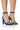 Front View Azalea Wang Violeta Gem Heel Sandal In Blue