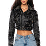 Front View Azalea Wang Vixen Studded Moto Jacket