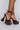 Side View Azalea Wang Wake The Neighbors Chunky Sandal In Nude Croc in Brown