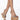 Front View Azalea Wang Wake The Neighbors Chunky Sandal In Nude Patent