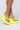 Side View Azalea Wang Walking On A Dream Wedge Sandal In Neon Lime in Neon Lime