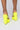 Detail View Azalea Wang Walking On A Dream Wedge Sandal In Neon Lime in Neon Lime