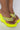 Full View Azalea Wang Walking On A Dream Wedge Sandal In Neon Lime in Neon Lime