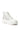 Back View Azalea Wang Wavering Glass Flat Sneaker In White