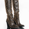 Front View Azalea Wang Way Out West Chunky Boot In Black