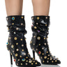 Back View Azalea Wang Wenzler Embellished Bootie In Black