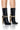 Front View Azalea Wang What You Made Me Do Embellished Belt Bootie In Black