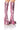 Front View Azalea Wang Whisker Metallic Pink Chunky Boot