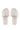 Back View Azalea Wang White Fuzzy Slip On Sandal