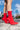 Extra View Azalea Wang Wilber Bootie With Stretch Neoprene In Red