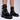 Front View Azalea Wang Winola Black Belted Bootie